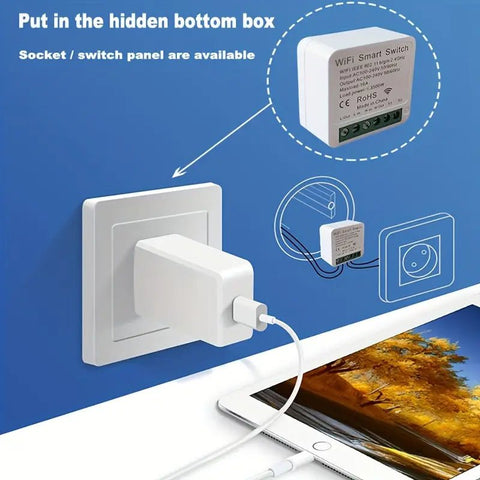 Interruptor Inteligente Mini Wifi Switch 16a Alexa Google - Indigo72.com