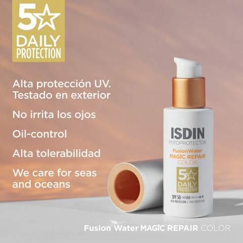 ISDIN Fotoprotector Fusion Water Magic Repair Color SPF50 50ml - Índigo72.com