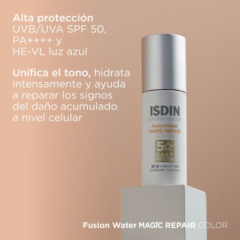 ISDIN Fotoprotector Fusion Water Magic Repair Color SPF50 50ml - Índigo72.com