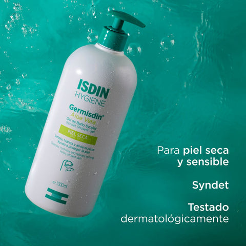 Jabón Liquido Gel de Baño ISDIN Germisdin Aloe Vera Piel Seca 1000ml - Índigo72.com