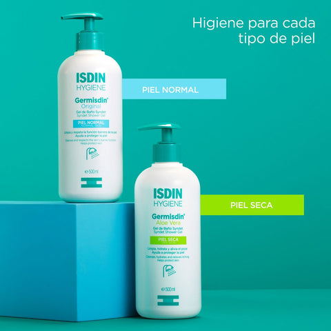 Jabón Liquido Gel de Baño ISDIN Germisdin Aloe Vera Piel Seca 1000ml - Índigo72.com