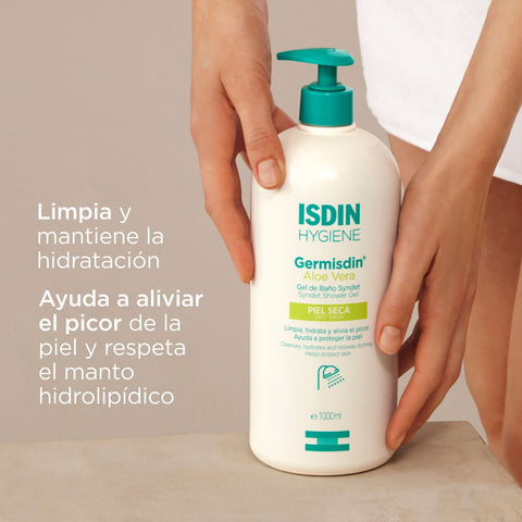 Jabón Liquido Gel de Baño ISDIN Germisdin Aloe Vera Piel Seca 1000ml - Índigo72.com