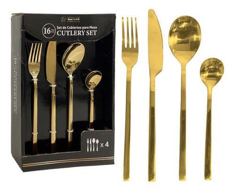 Juego Cubiertos Comedor 16 Piezas 4 Set Indigo72 - Indigo72.com