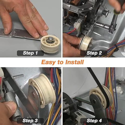 Kit de polea y polea de correa de tambor para secadora Whirlpool Maytag Ken - More de 661570 V 661570 V 279640 y W10837240 Reemplaza 661570VP PS11726337 W1055 47290 AP5983729 - Indigo72.com