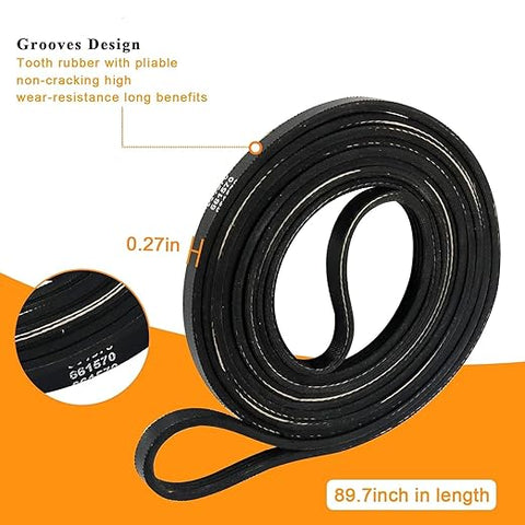 Kit de polea y polea de correa de tambor para secadora Whirlpool Maytag Ken - More de 661570 V 661570 V 279640 y W10837240 Reemplaza 661570VP PS11726337 W1055 47290 AP5983729 - Indigo72.com