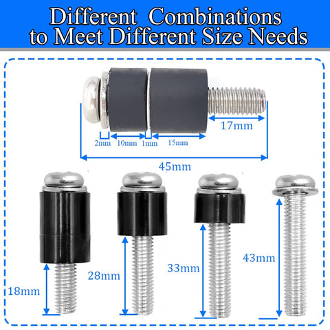 Kit de Tornillos arandelas y Separadores M8 para TV 25mm - Índigo72.com