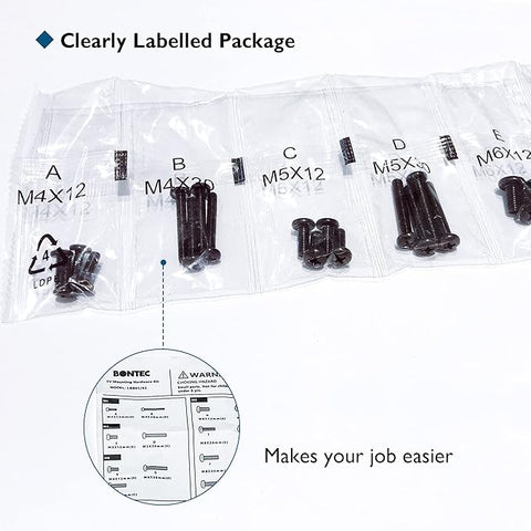 Kit De Tornillos M4 M5 M6 M8 y Para Bases de Tv 76 piezas - Indigo72.com