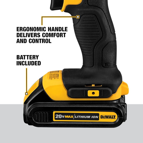 Kit Destornillador Inalámbrico DeWALT 20V Max 2 Baterías Cargador y Bolso - Índigo72.com