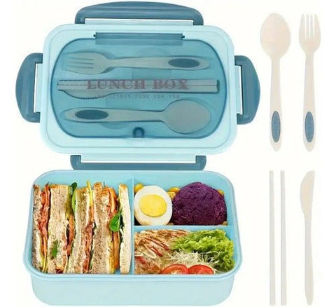 Lonchera Vianda Con Cubiertos Escolar Niños Y Adultos - Indigo72.com