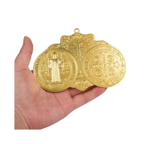 Medalla Colgante de San Benito Hogar 13 x 9,5cm - Indigo72.com