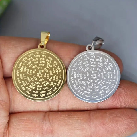 Medalla Pendiente Dije con los 72 Nombres de Dios - Indigo72.com