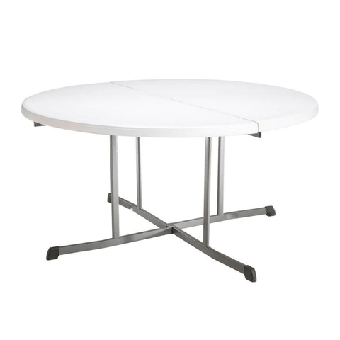 Mesa Redonda Plegable Blanco (152 cm) - Índigo72.com