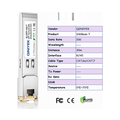 Modulo SFP+ Transceiver SFP a RJ45 10G - T 10 giga 30m - Índigo72.com