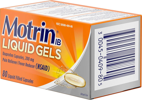 Motrin IB Liquid Gel Ibuprofeno 200mg 80 Cápsulas - Índigo72.com