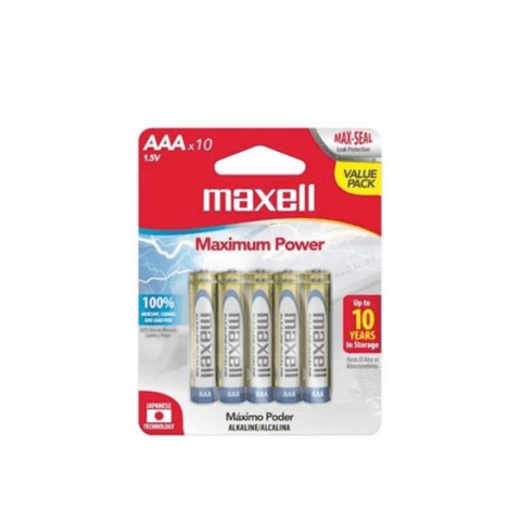 Pilas AAA Maxell (Paquete de 10 unidades) - Índigo72.com