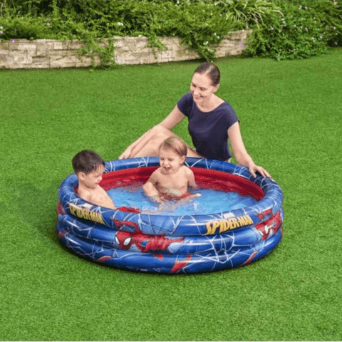 Piscina Inflable 3 aros Spiderman - Índigo72.com