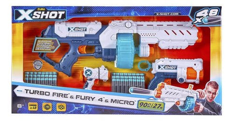 Pistola 3 En 1 Zuru X - shot: Turbo Fire/ Fury 4 / Micro +8 - Índigo72.com