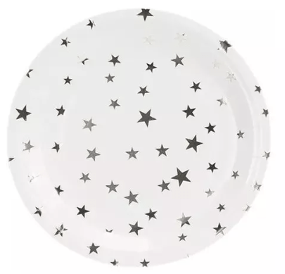 Platos Estrellas Fiesta 7" Descartables de Cartón (Paq. de 10uni) - Indigo72.com