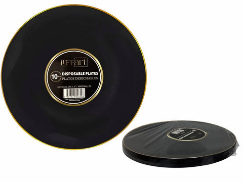 Platos Llanos Descartables Plásticos 7,5pul / 19cm (10u) - Indigo72.com