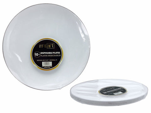 Platos Llanos Descartables Plásticos 7,5pul / 19cm (10u) - Indigo72.com