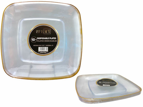 Platos Llanos Descartables Plásticos 7,5pul / 19cm (10u) - Indigo72.com