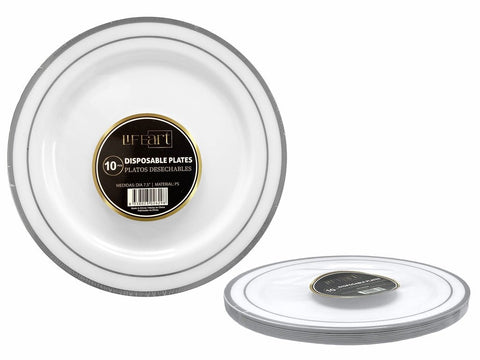 Platos Llanos Descartables Plásticos 7,5pul / 19cm (10u) - Indigo72.com