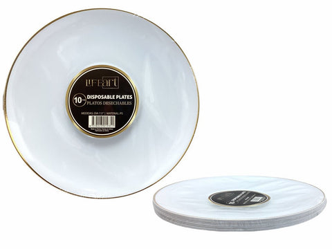 Platos Llanos Descartables Plásticos 7,5pul / 19cm (10u) - Indigo72.com