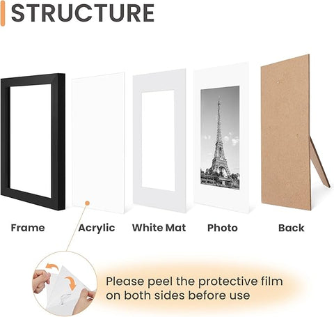 PortaRetrato Negro 5x7" para fotos de 4x6" - Indigo72.com