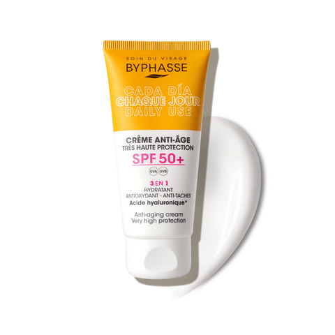 Protector Solar Crema Antiedad SPF 50+ Byphasse 50ml - Índigo72.com