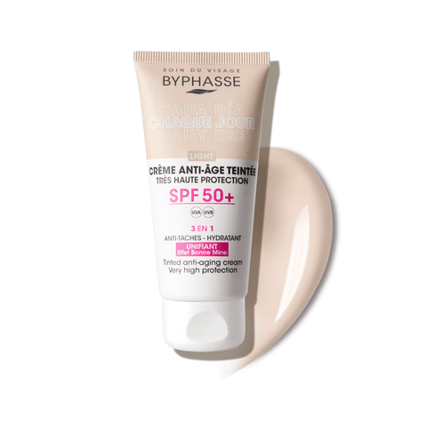 Protector Solar Crema Antiedad SPF 50+ Byphasse 50ml Medium - Índigo72.com