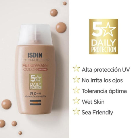 Protector Solar ISDIN Fotoprotector Fusion Water Magic Medium SPF50 50ml - Indigo72.com