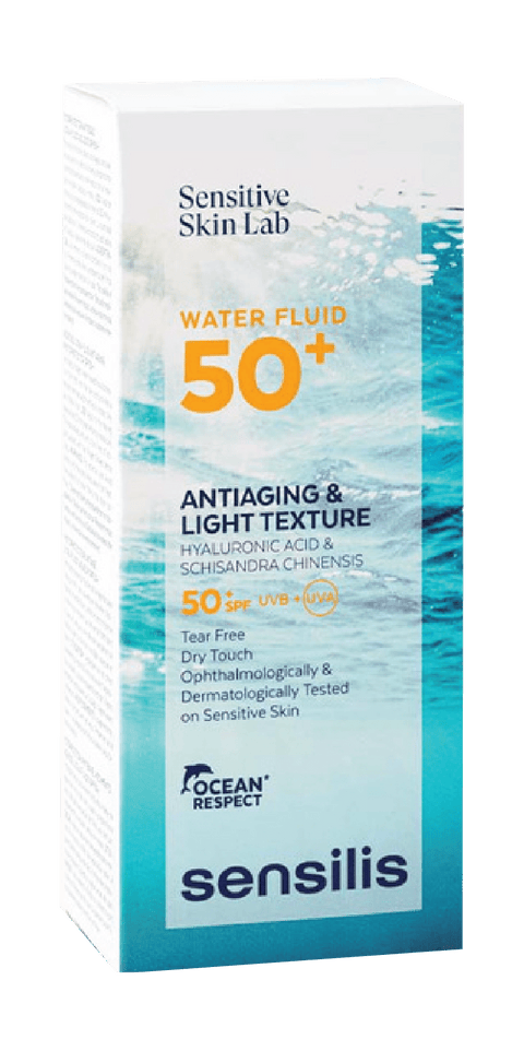 Protector Solar Rostro Antiedad Sensilis Water Fluid 50+ 40ml - Índigo72.com