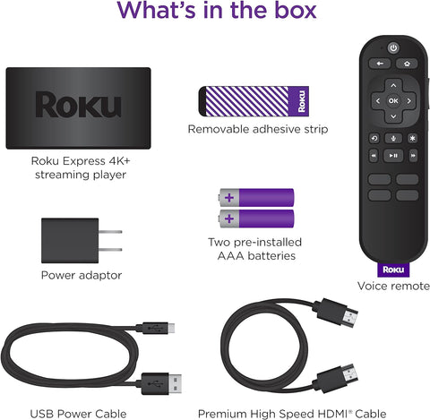 Roku Express 4K+ Smart Tv Netflix Disney Hbo Amazon - Índigo72.com