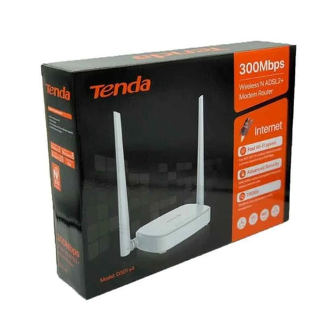 Indigo Router Router Tenda D301v4 N300 2.4Ghz 2 Antenas Cantv ABA Adsl – Indigo72.com