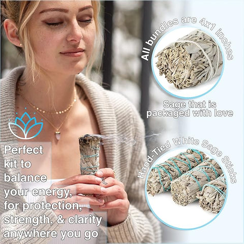 Salvia Blanca O Roja Sage 2uni X 10cm C/u (60grs) - Indigo72.com