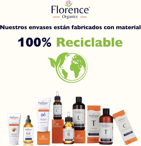 Sérum Facial Florence Bio con Vitamina C, E y Ácido Hyalurónico (60 ml) - Índigo72.com