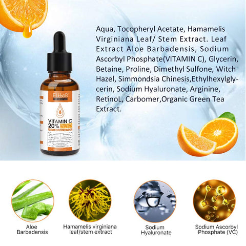 Serum Vitamina C AL 20% con ácido Hialurónico, Retinol y Amino - Índigo72.com