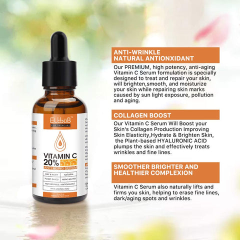 Serum Vitamina C AL 20% con ácido Hialurónico, Retinol y Amino - Índigo72.com