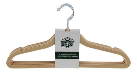 Set De 5 Gancho De Colgar Gamuzado Terciopelo 45cm Indigo72 - Indigo72.com