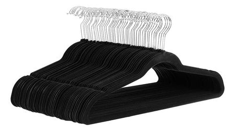 Set De 50 Gancho De Colgar Gamuzado Terciopelo 45cm Indigo72 - Indigo72.com