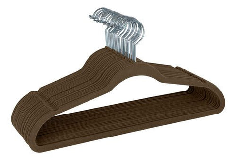 Set De 50 Gancho De Colgar Gamuzado Terciopelo 45cm Indigo72 - Indigo72.com