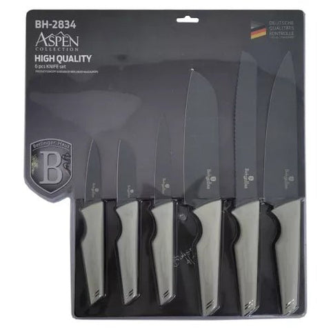 Set de Cuchillos Premiun Berlinger Haus ( 6 piezas) Plateado - Índigo72.com