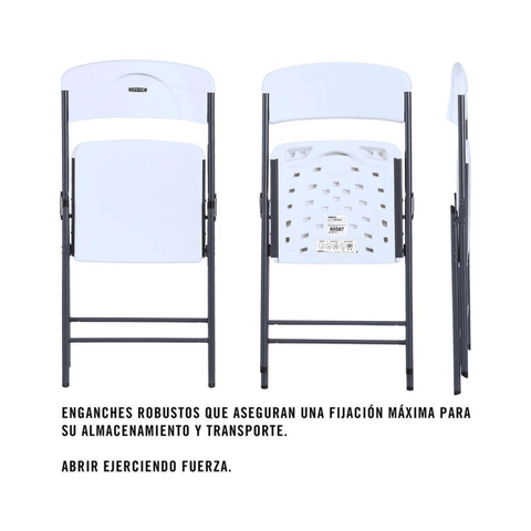 Silla plegable portátil Blanco - Índigo72.com