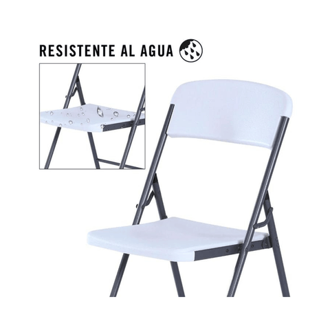 Silla plegable portátil Blanco - Índigo72.com