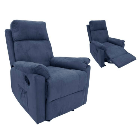 Sofá Reclinable y Mecedora Azul - Índigo72.com