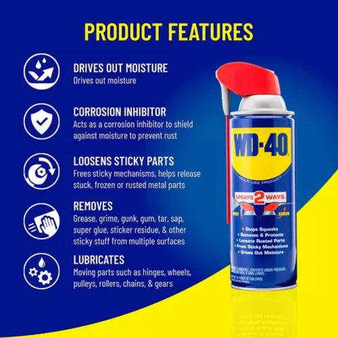 Spray Lubricante Multiuso WD-40 (Grande) 12 Oz/ 340gr - Índigo72.com