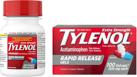 Tylenol Extra Fuerte Acetaminofén 500mg 100 Cápsulas Gel - Índigo72.com