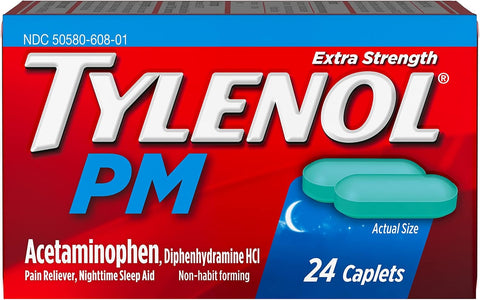 Tylenol PM Noche Acetaminofén 500mg 24 Cápsulas - Índigo72.com