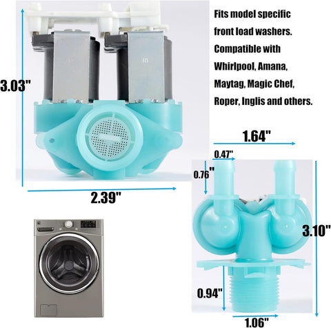 Válvula de Entrada de Agua Compatible Whirlpool Maytag W11036930 W11316256 W11104751 W11316256CM W11316256 AP6835737 4929298 PS12711564 EAP12711564 - Índigo72.com