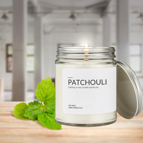 Vela Artesanal 1 Mecha Patchouli Cera Soja 50hr 400gr - Índigo72.com